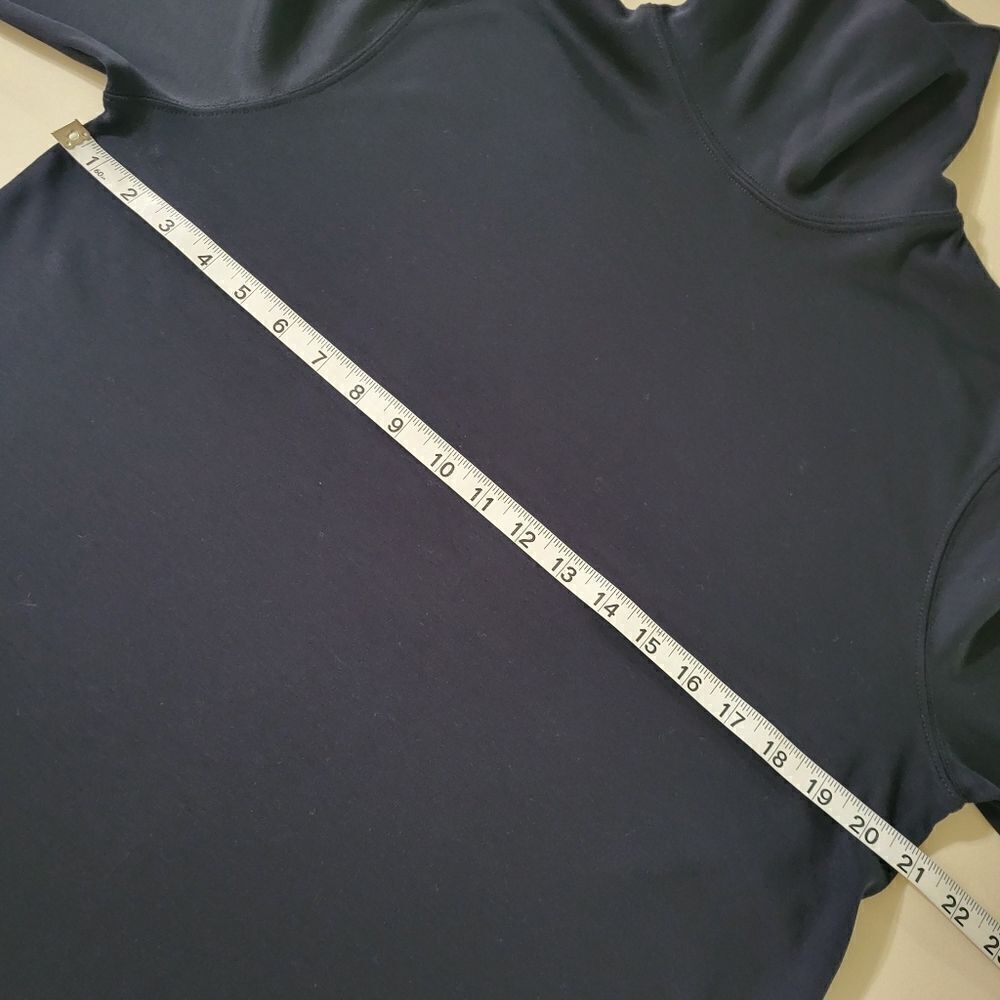 Lands' End Women's Black Cotton Long Sleeve Turtleneck Top - Picture 5 of 15